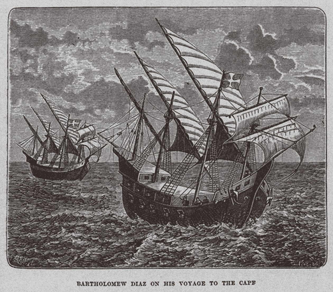 Bartholomew Diaz on His Voyage to South Africa, 1878 by Unbekannt