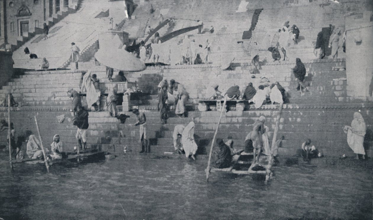 Bathing at Benares, 1924 by Unbekannt