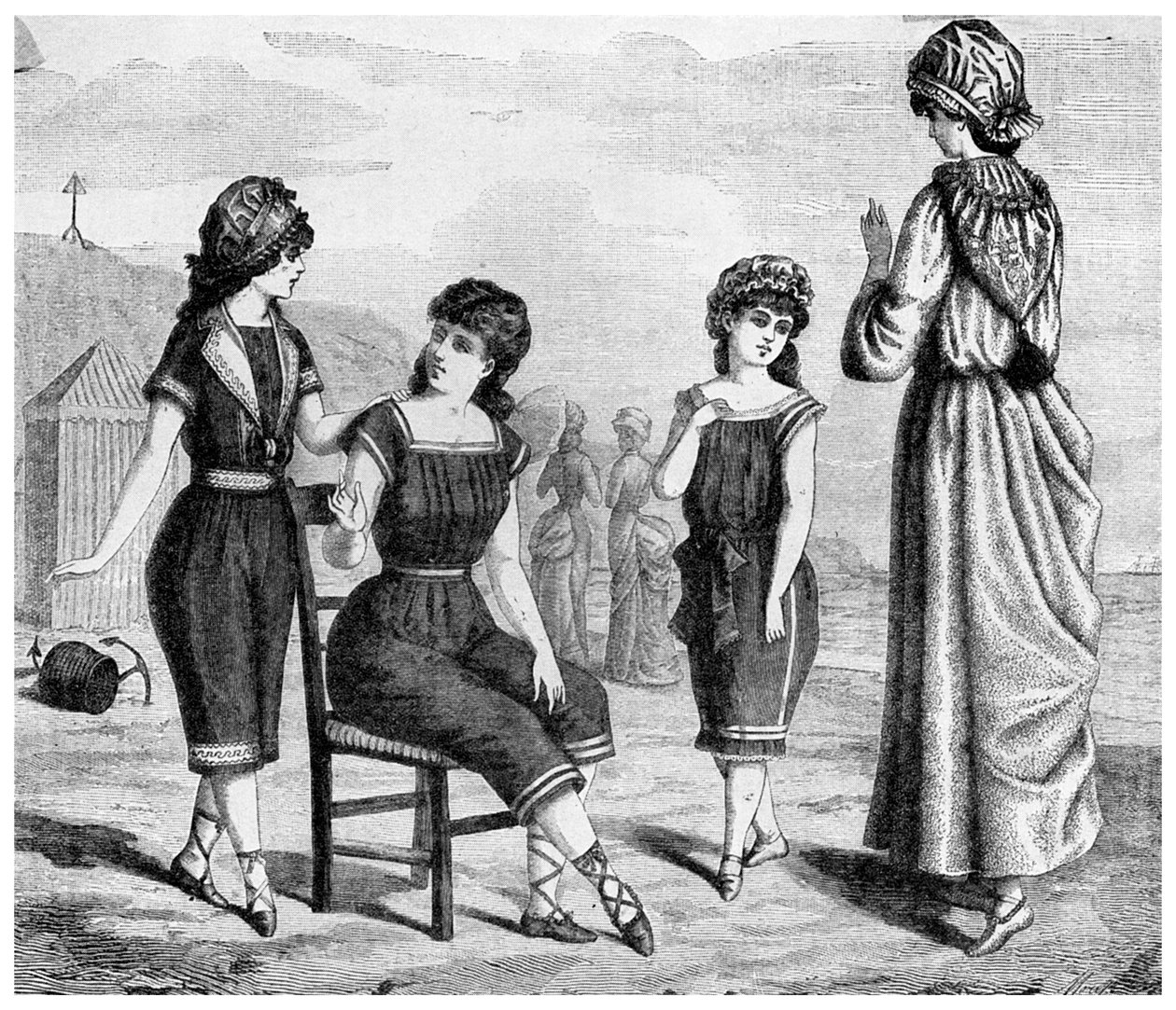 Bathing dress, 1885 by Unbekannt