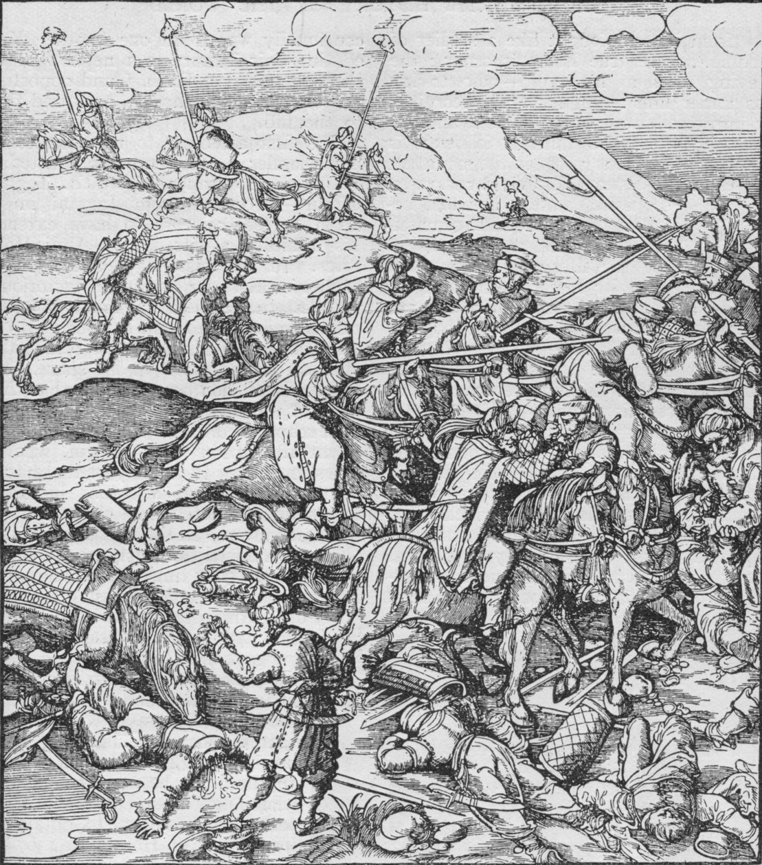 Battle Between the Mongols Under Timur and the Turks by Unbekannt