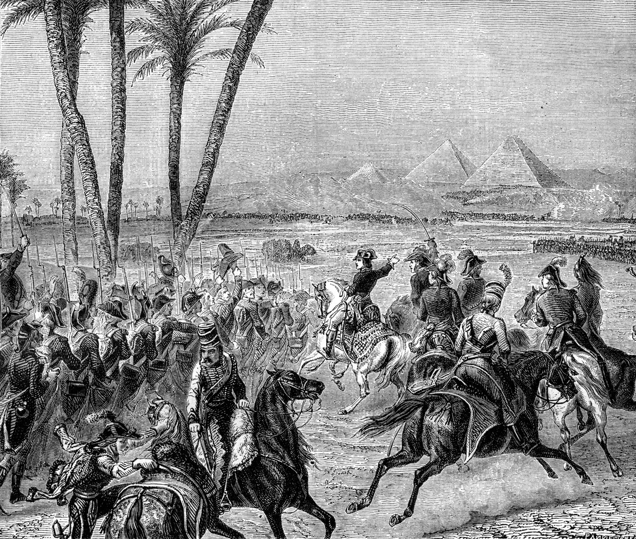 Battle of the Pyramids, 21st July 1798 by Unbekannt
