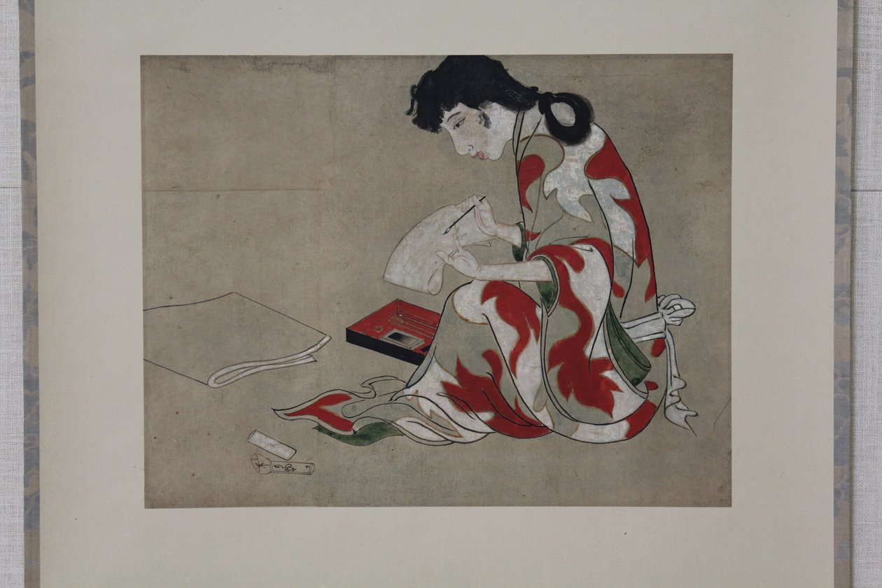 Beauty Writing a Letter (detail) by Unbekannt