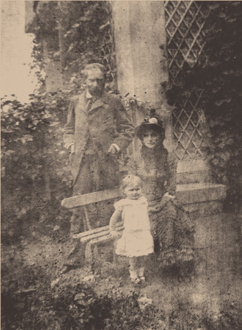 Berthe Morisot, her husband Eugène Manet and their daughter, Julie by Unbekannt
