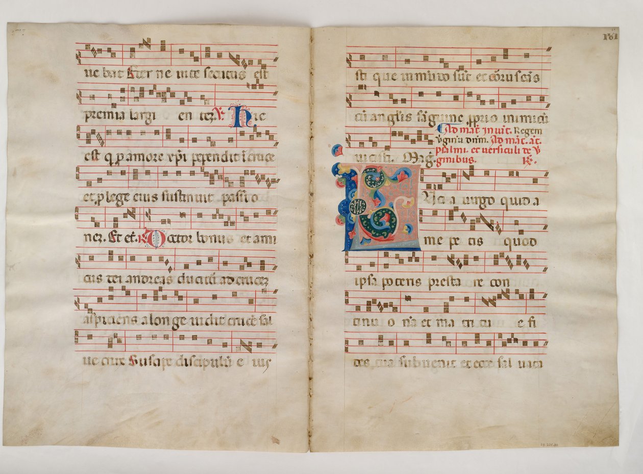 Bifolium with Initial L, from an Antiphonary, Italian, 14th Century by Unbekannt