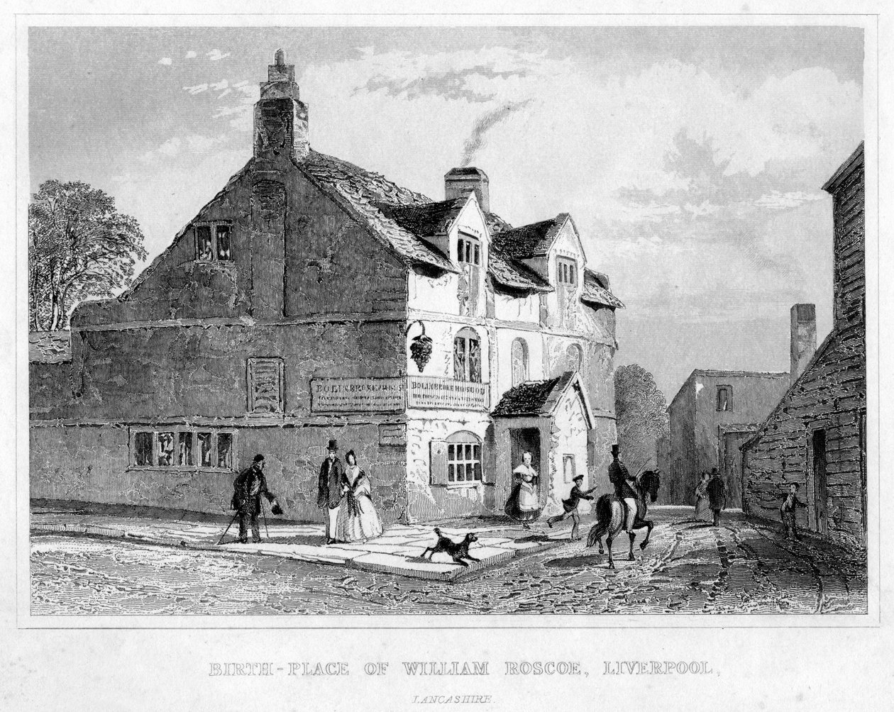 Birth-Place of William Roscoe, Liverpool, Lancashire, 19th century by Unbekannt