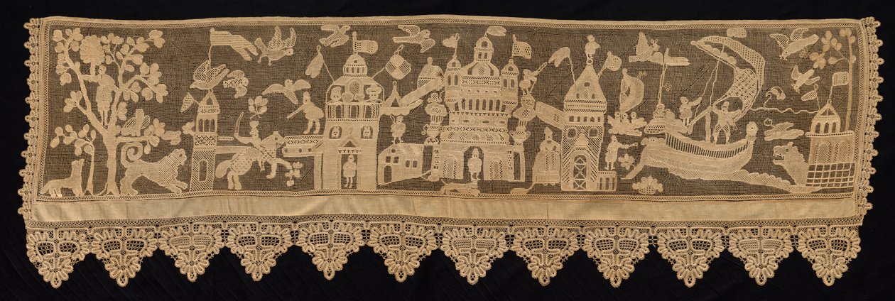 Border with Battle Scene, 18th Century by Unbekannt