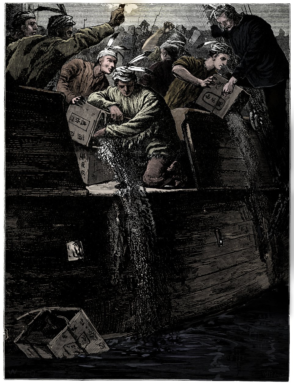 Boston Tea Party, 26 December 1773 by Unbekannt