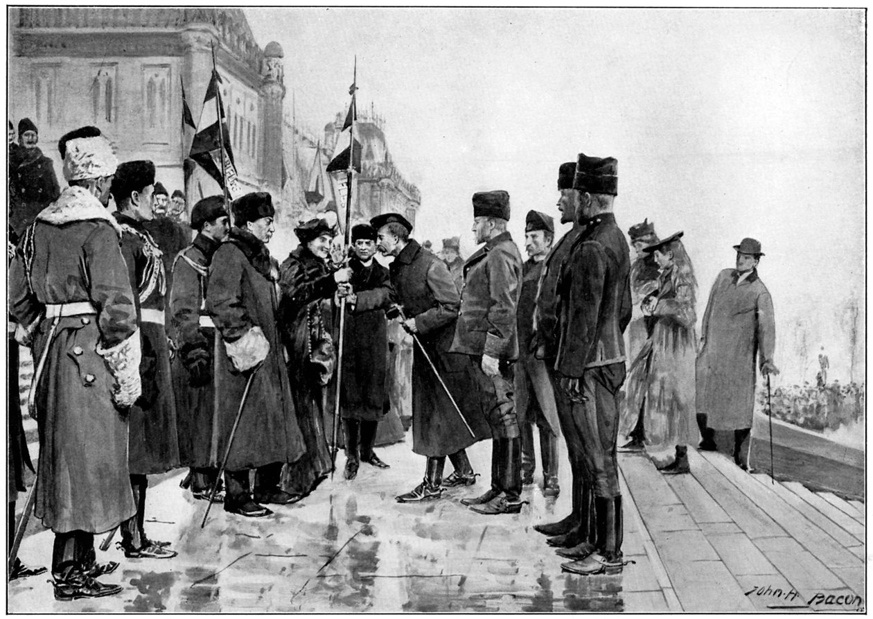 Canadian troops about to leave for the Boer War, 1900 by Unbekannt