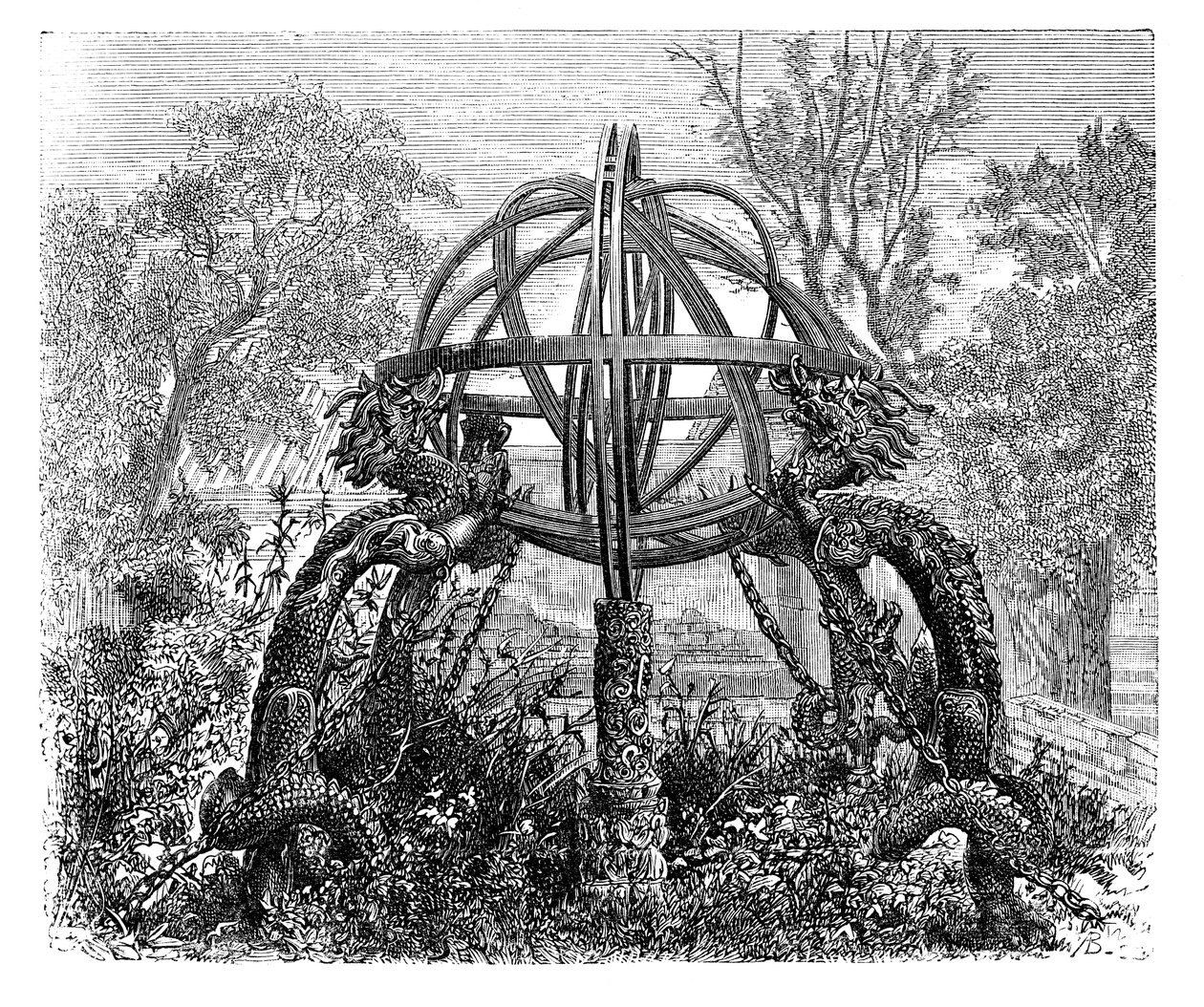 Celestial Sphere in the Old Observatory, Peking, c1890 by Unbekannt