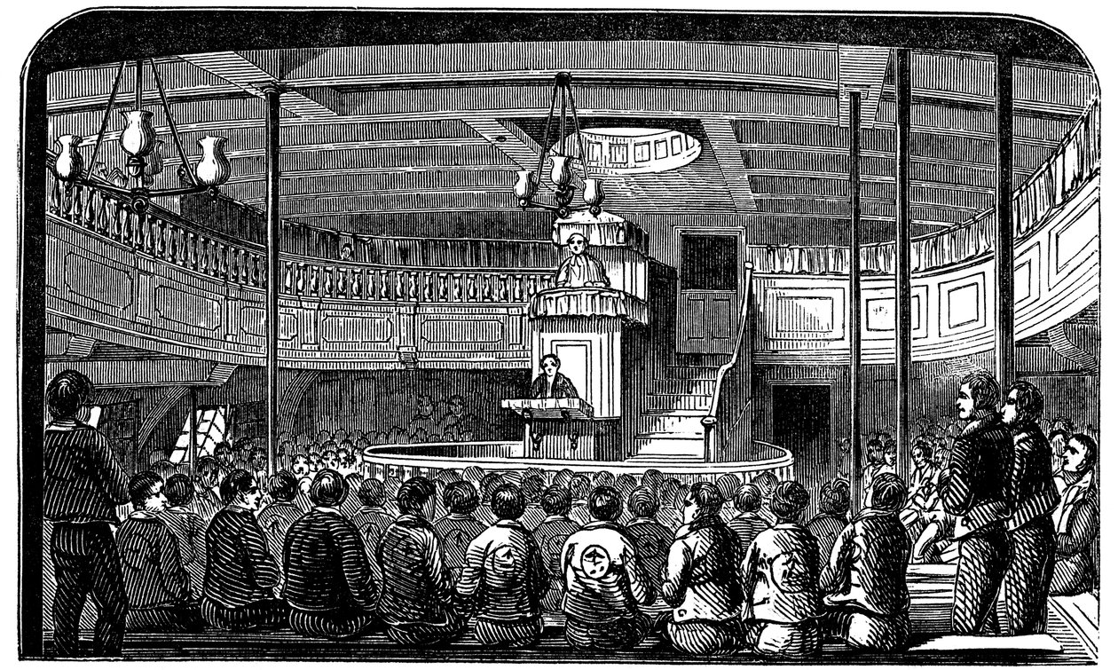Chapel on Board the Prison Hulk Warrior at Woolwich, London by Unbekannt