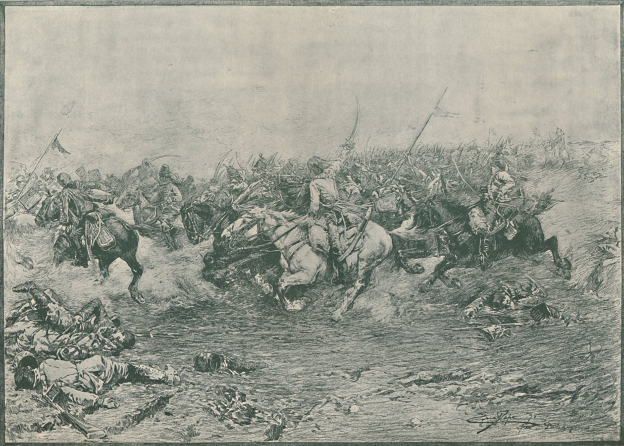 Charge of the Twelfth Hussars at the Battle of Marengo, 1800, 1896 by Unbekannt