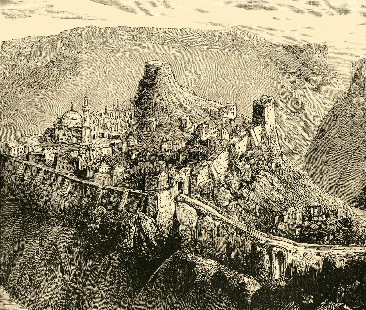 Citadel and Palace of the Ancient Kings of Bulgaria at Tirnova, 1890 by Unbekannt