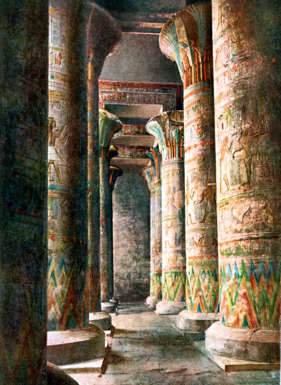 Columns, Temple of Horus, Edfu, Egypt, 20th Century by Unbekannt
