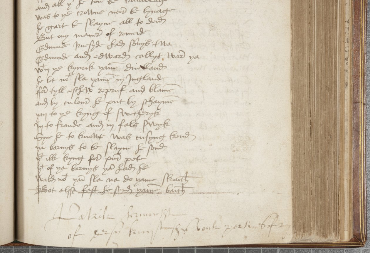 Copy of the Chronicle Andrew of Wyntoun, Fol 224 recto (detail), c.1550 by Unbekannt