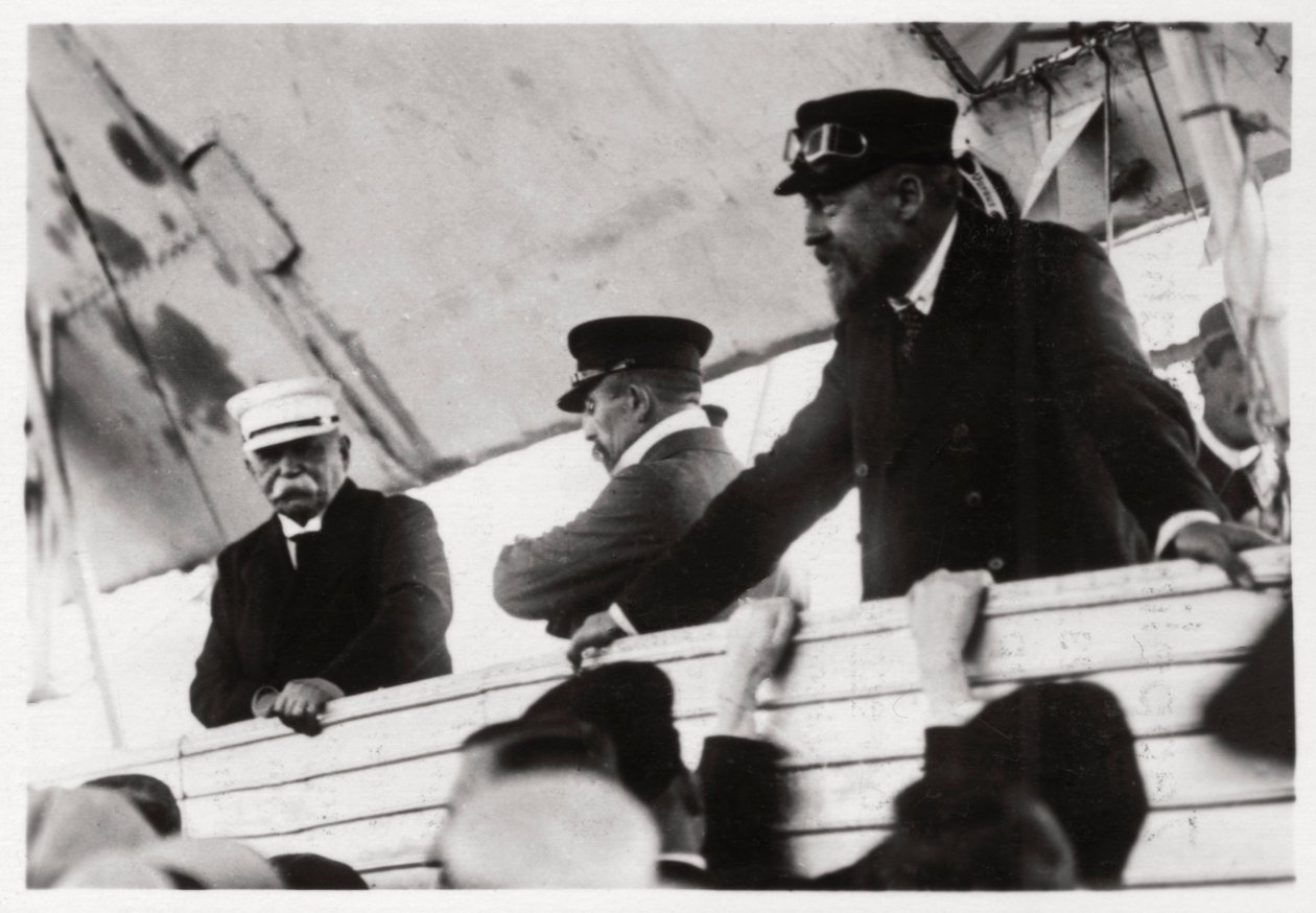 Count Zeppelin and Dr. Eckener in a Zeppelin Gondola, Schwaben, Germany by Unbekannt