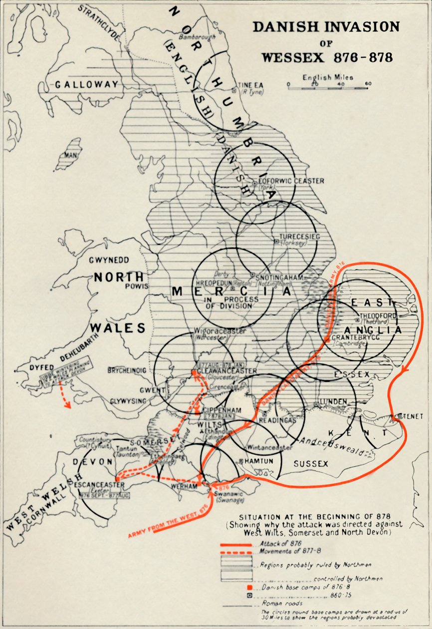 Danish Invasion of Wessex 876-878 by Unbekannt