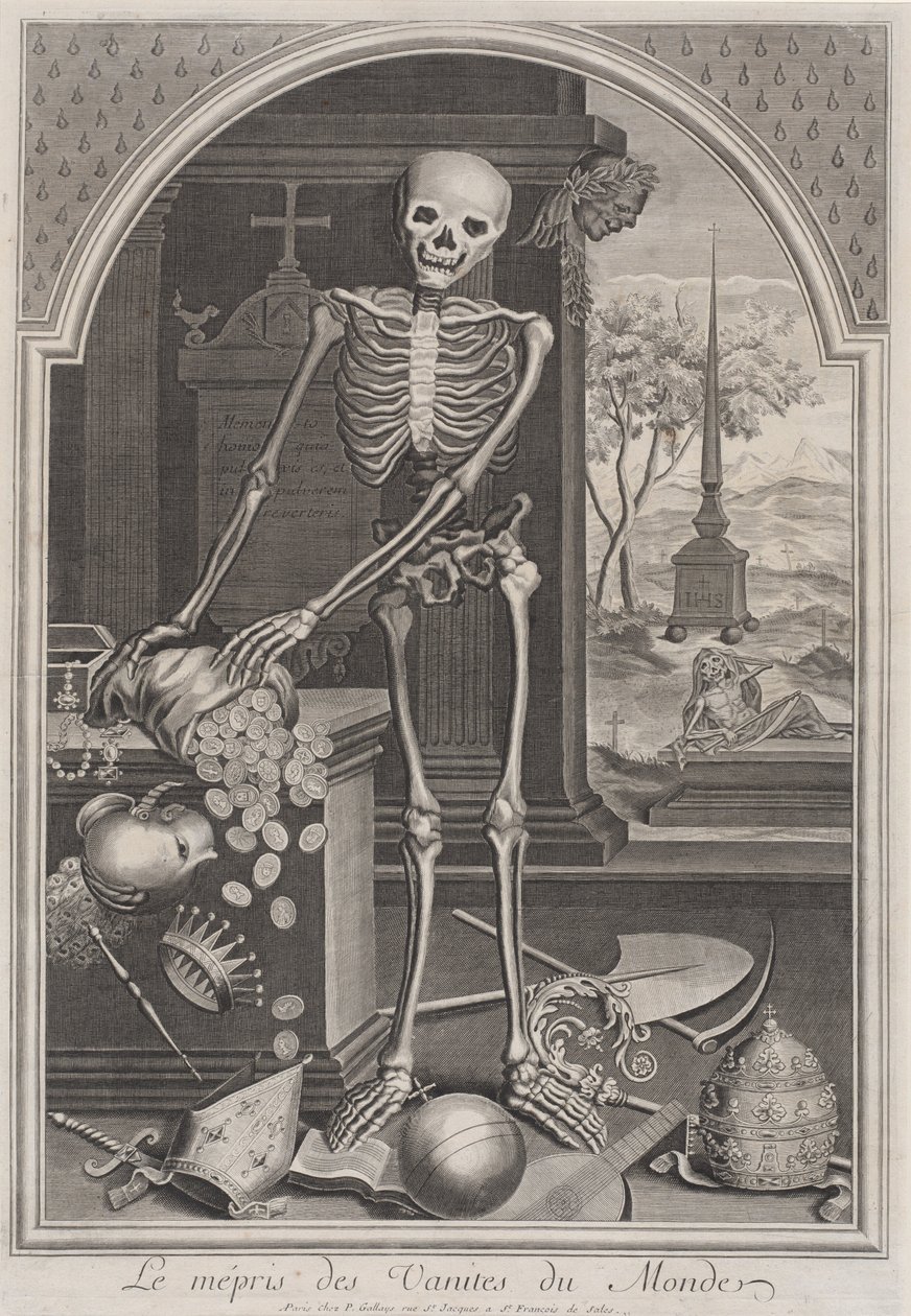 Death with Worldly Vanities, 1700-1720 by Unbekannt
