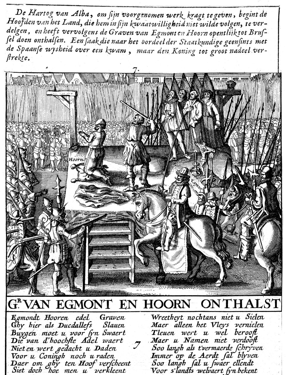 Decapitation of Count Egmont and Hoorn at Brussels During Spanish Tyranny in Netherlands by Unbekannt