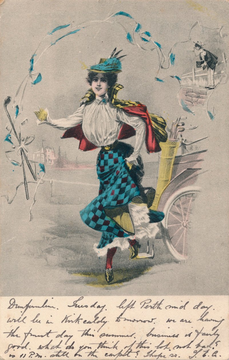 Decorative Female Golfer by Unbekannt
