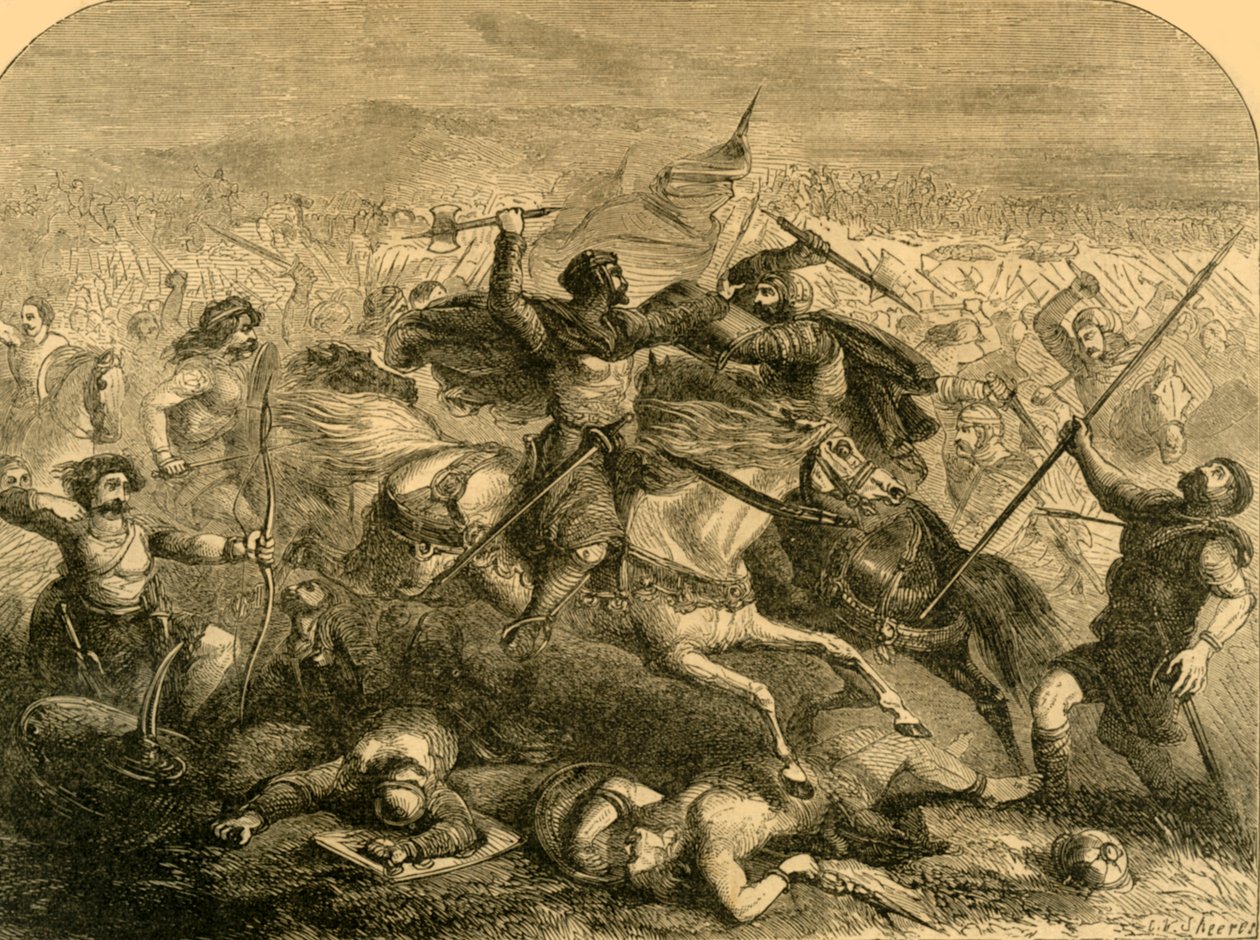 Defeat of the Saxons by Arthur, c1890 by Unbekannt