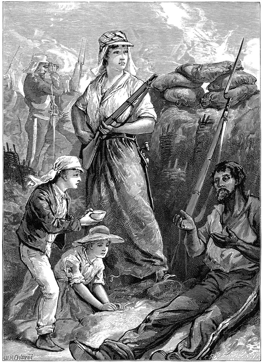 Defence of the Fort at Futtegurh, Indian Mutiny, 1857-1859 c1895 by Unbekannt