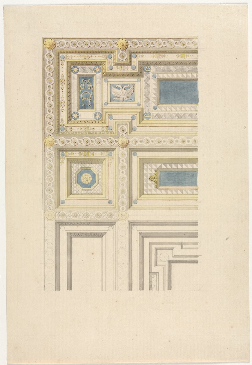 Design for Ornamental Ceiling by Unbekannt