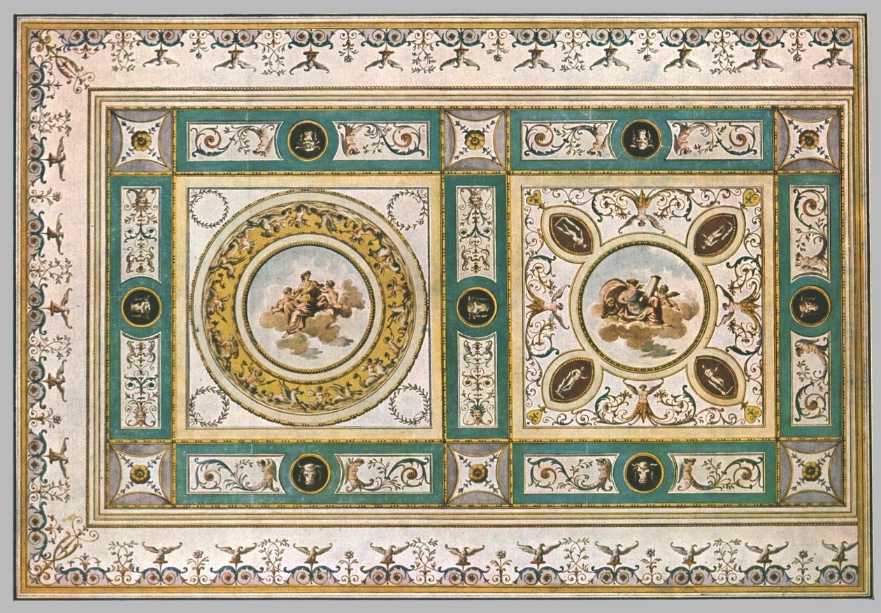 Design for a Ceiling in a Living-Room, Italy by Unbekannt