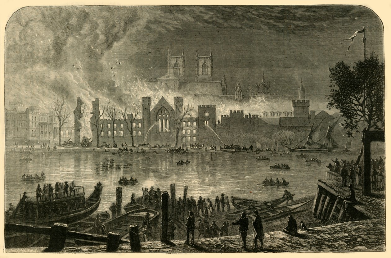 Destruction of the Old Houses of Parliament, October 16, 1834 by Unbekannt