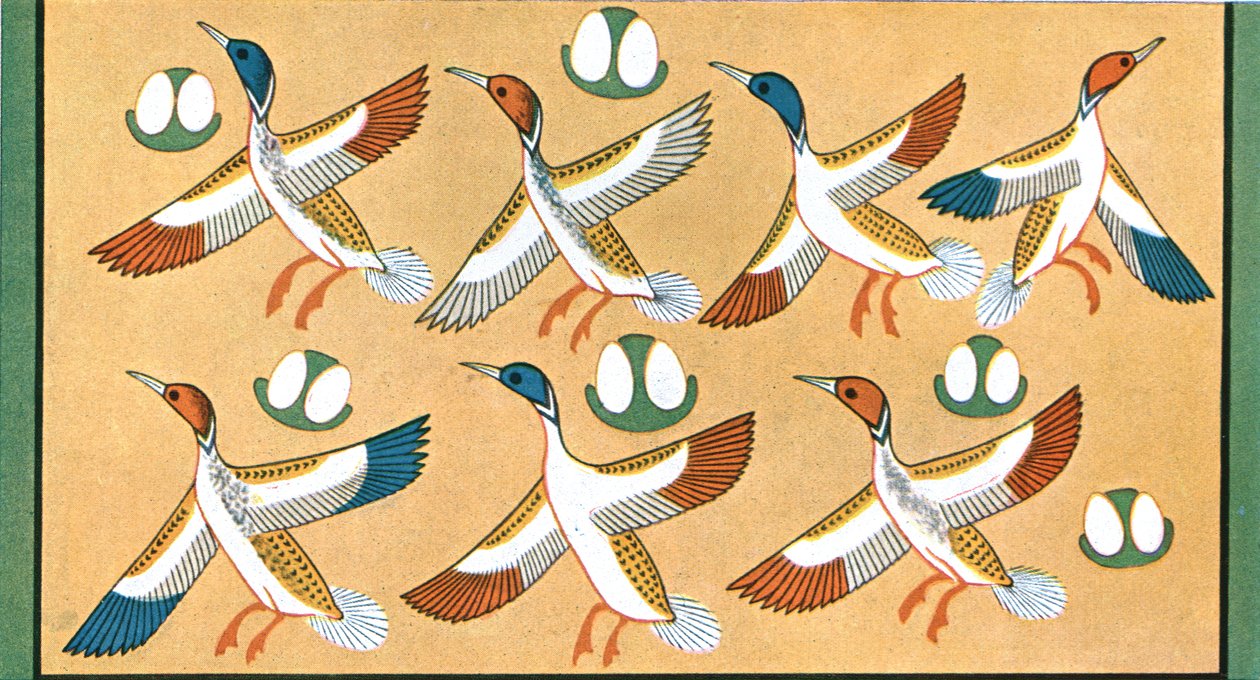 Detail of ceiling painting in the tomb of Aichesi, Thebes, Egypt by Unbekannt