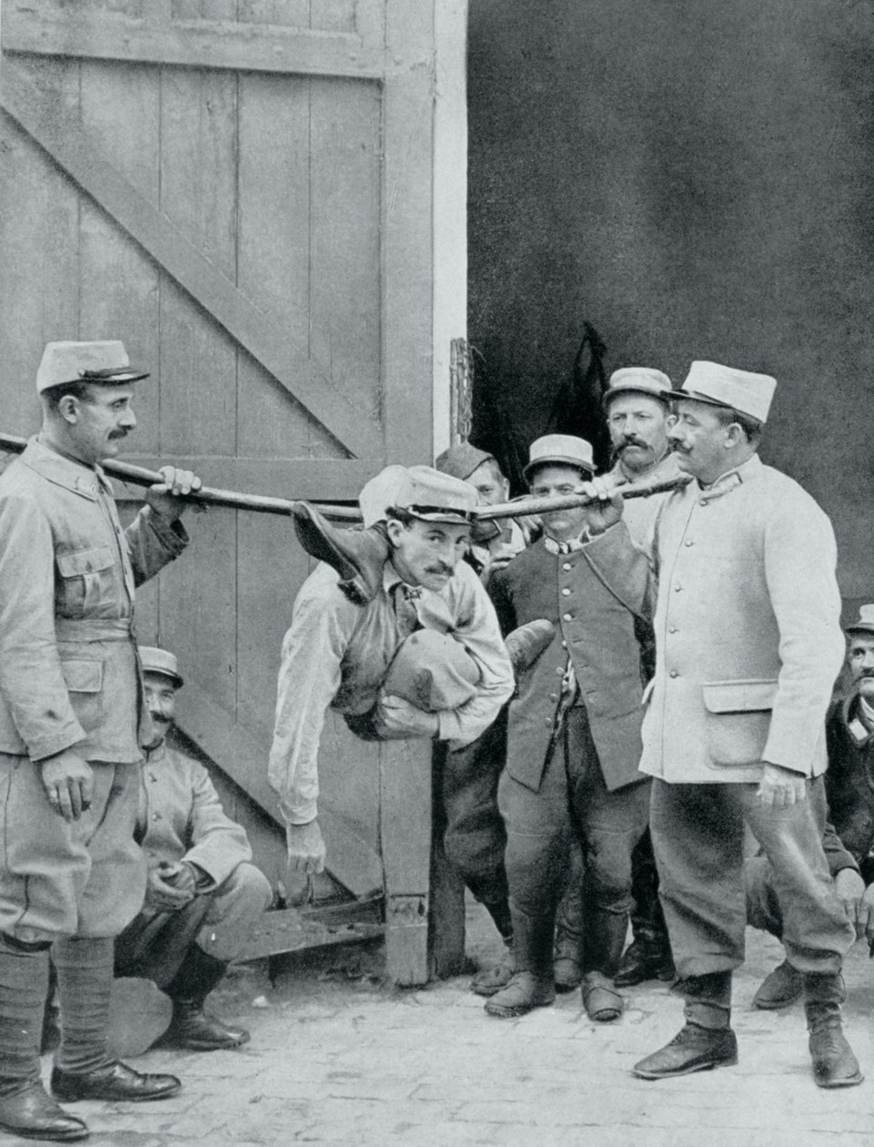 Distractions at the Front, the Human Serpent, France, World War I, 1915 by Unbekannt