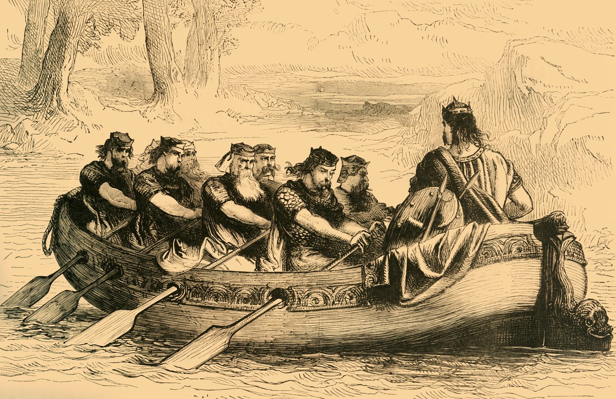 Edgar the Pacific Being Rowed Down the River Dee by Eight Tributary Princes by Unbekannt