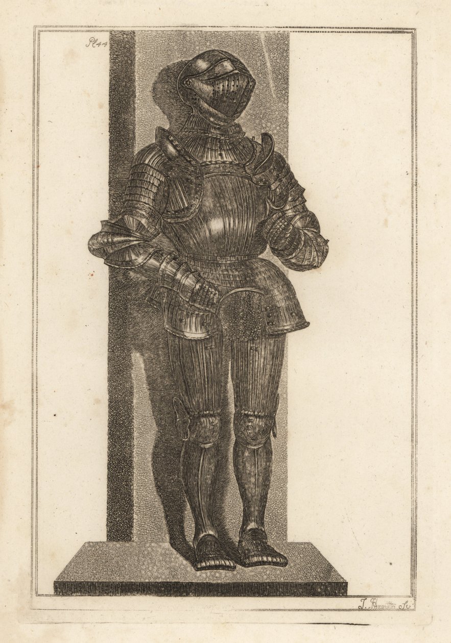 Elegant suit of fluted armour brought by Lord Warwick from Germany by Unbekannt