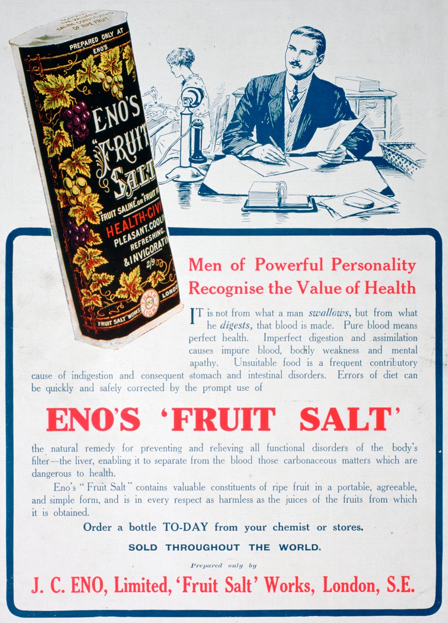 Enos Fruit Salt Advertisement by Unbekannt