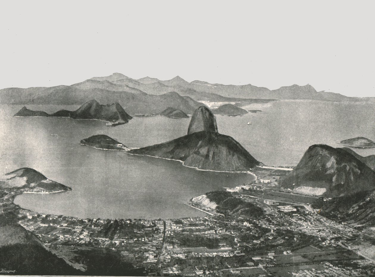 Entrance to the Bay from the summit of Corcovado, Rio de Janeiro, Brazil by Unbekannt