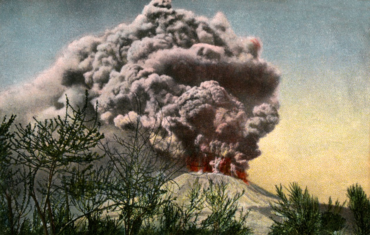 Eruption of Vesuvius, Italy by Unbekannt