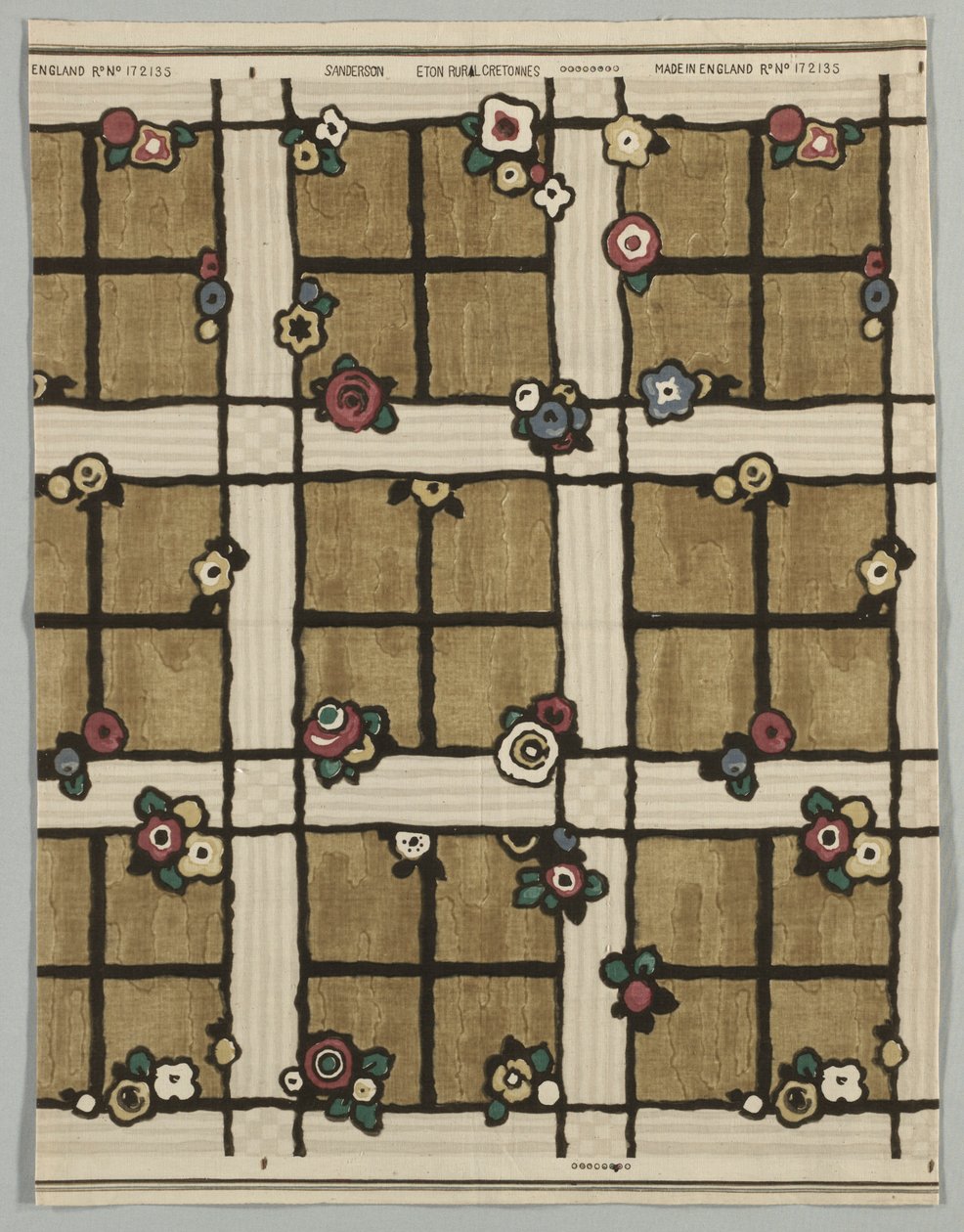 Eton Rural Cretonne No. 172135, late 19th century by Unbekannt