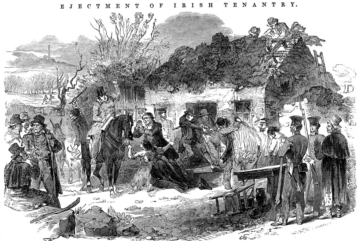 Evicted Irish Peasant Family, 1848 by Unbekannt