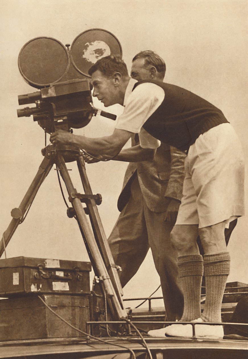 Film-maker - Making a cinema record at one of his annual camps for boys by Unbekannt