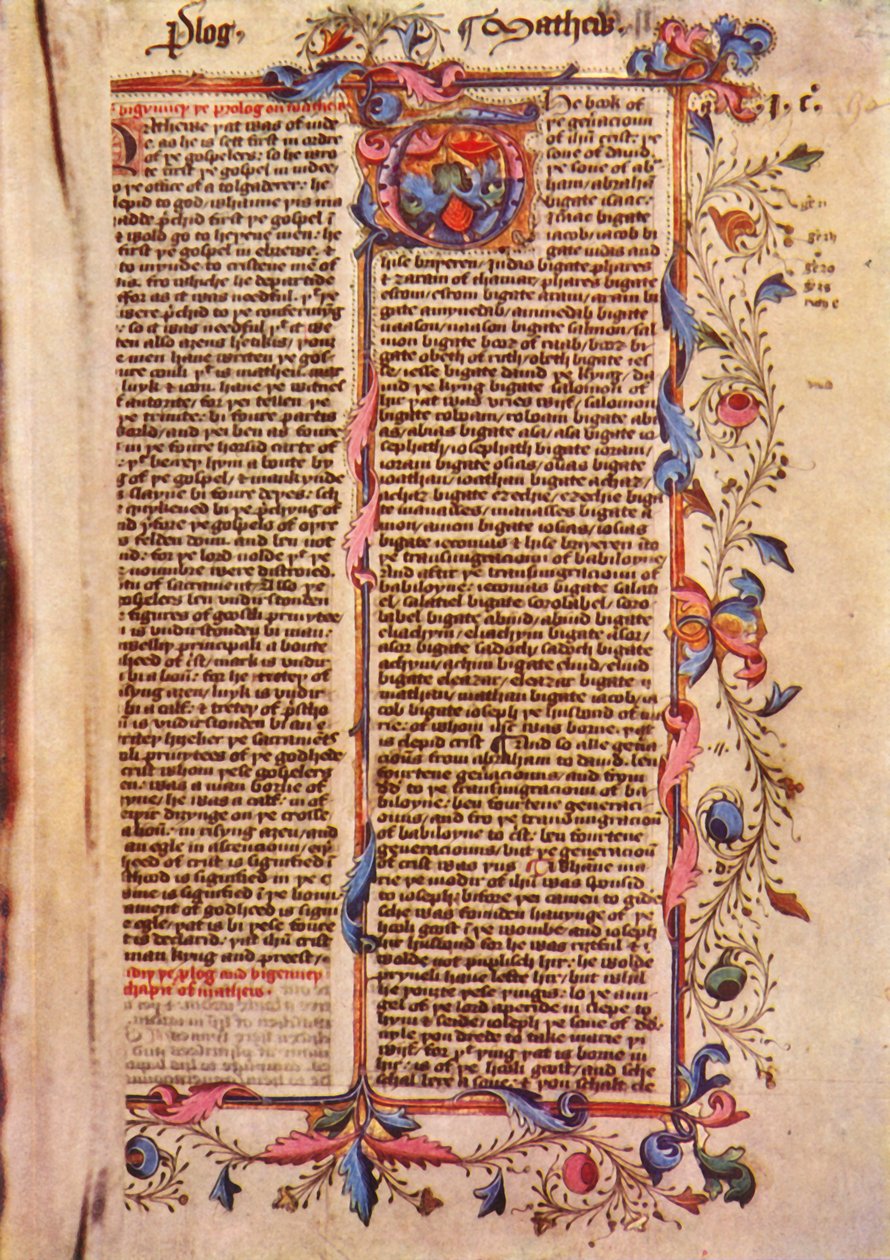 First Page of St Matthew