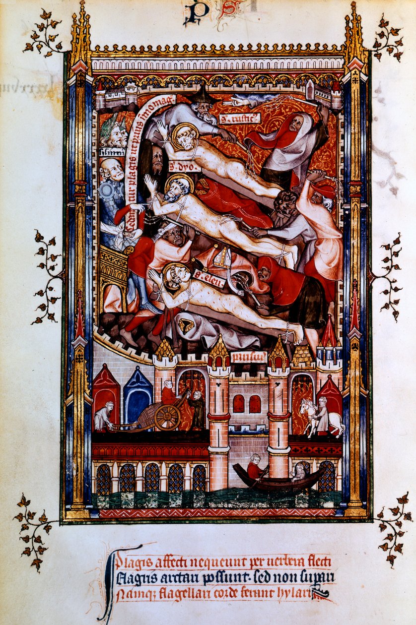 Flagellation of St Denis, St Rustic and St Eleutherius, 1317 by Unbekannt