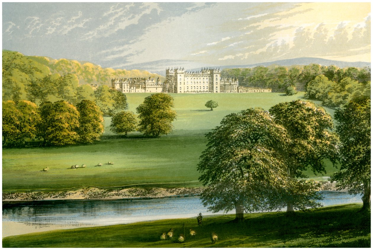 Floors Castle, Roxburghshire, Scotland, Duke of Roxburghe, c1880 by Unbekannt