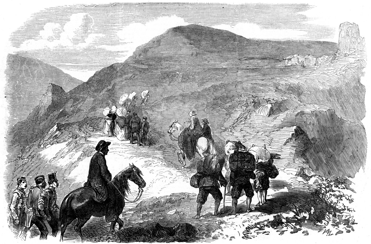 Florence Nightingale Visiting the Hut Hospitals at Balaclava by Unbekannt