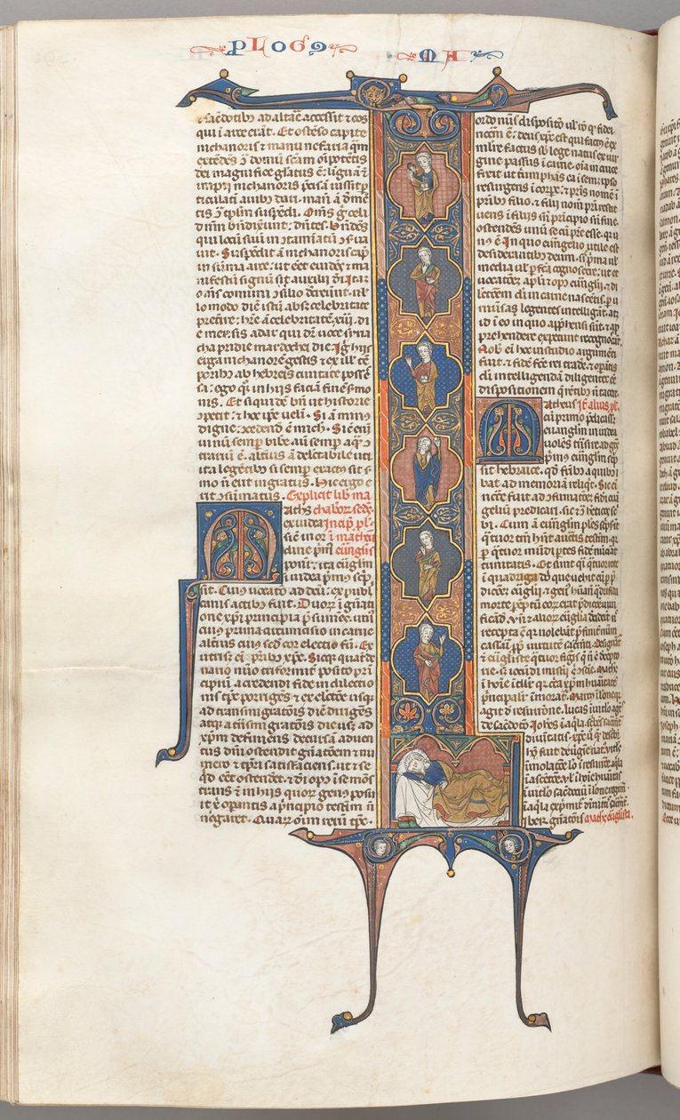 Matthew, Full-Length Historiated Initial L, the Tree of Jesse, with a Sleeping Jesse by Unbekannt