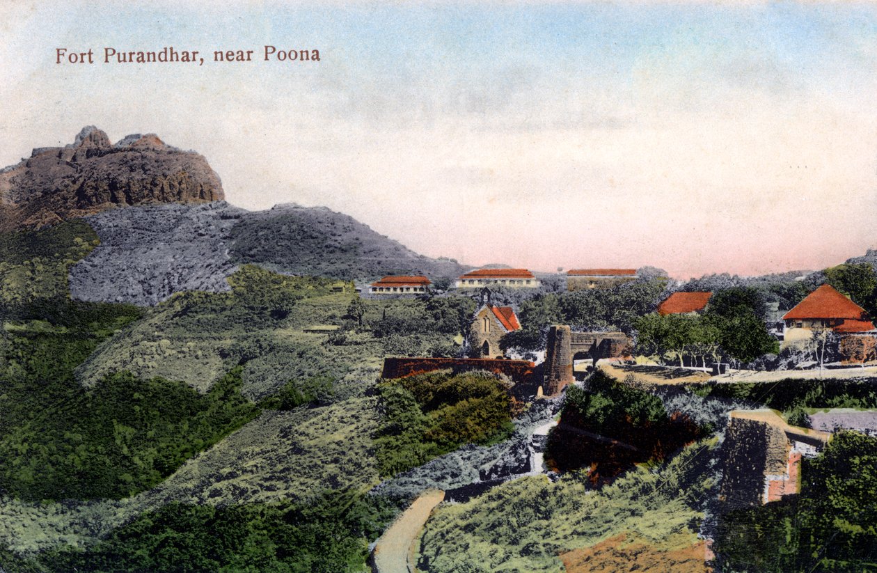 Fort Purandhar, Near Pune Poona, India by Unbekannt