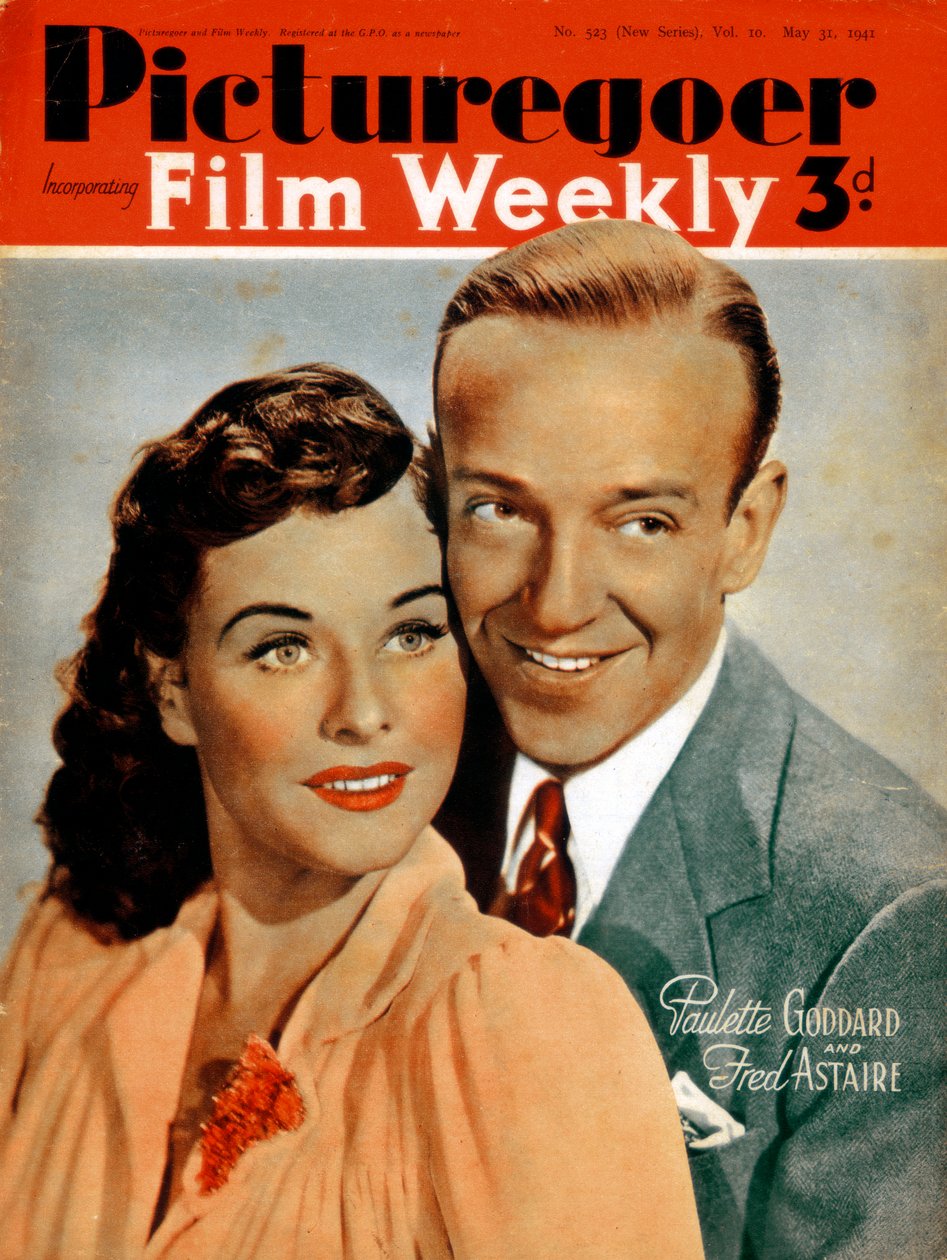 Fred Astaire and Paulette Goddard, actors by Unbekannt