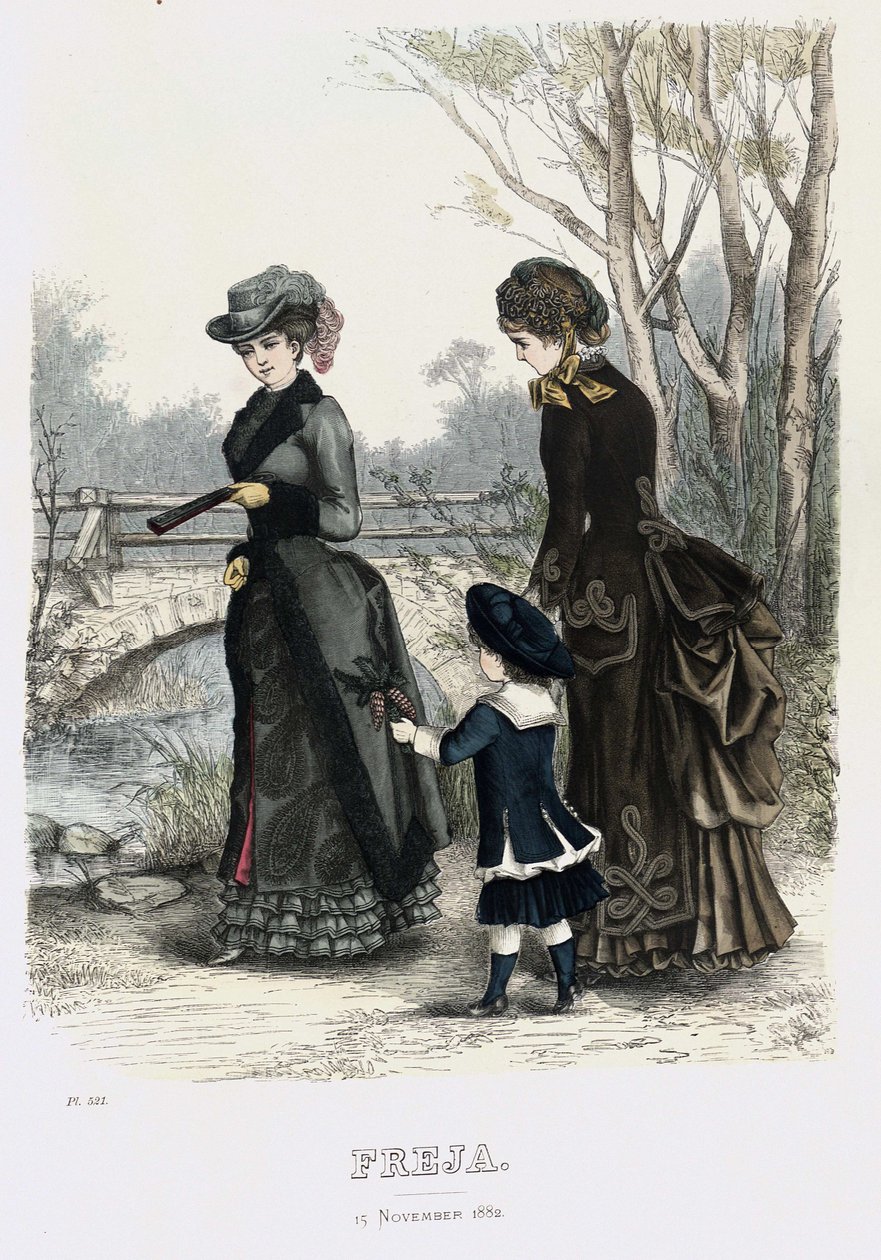 Freja Illustrated Scandinavian Fashion Magazine 1882, Illustration No. 21 by Unbekannt