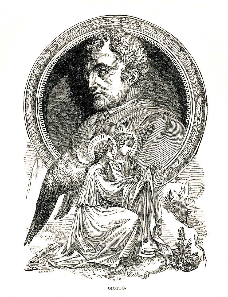 Giotto di Bondone, Italian painter and architect, 1893 by Unbekannt