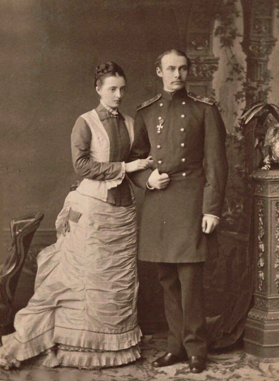 Grand Duchess Anastasia Mikhailovna of Russia and Grand Duke Frederick Francis III, 1878 by Unbekannt