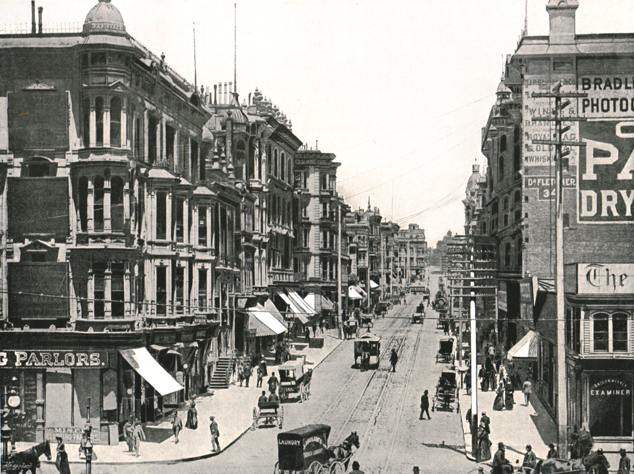 Grant Avenue Looking North from Market Street, San Francisco, USA by Unbekannt