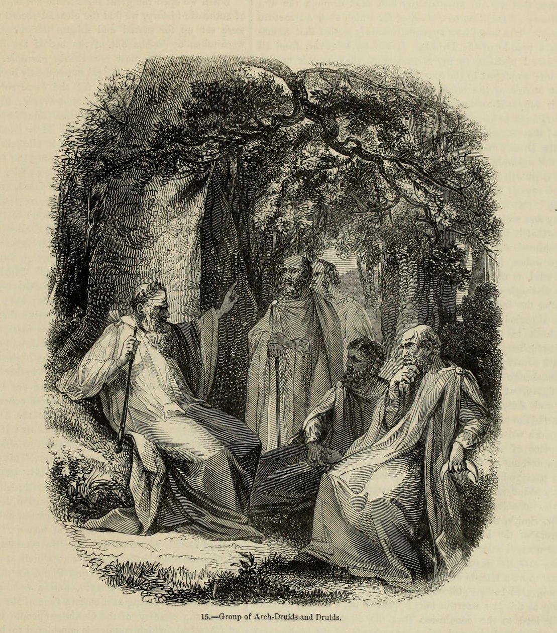 Group of Archdruids and Druids From the book Old England: A Pictorial Museum by Unbekannt